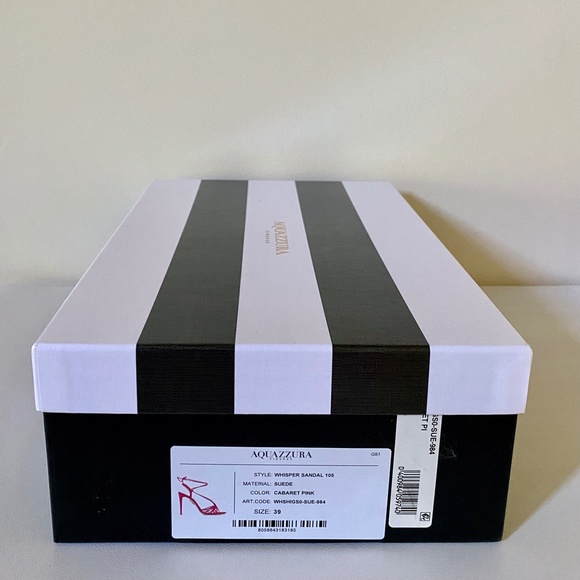 Aquazzura Magenta Suede Whisper Sandal 105 NIB Sz US9 / IT39 - Picture 15 of 15